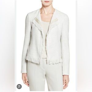 Hugo boss komina tweed fringe jacket